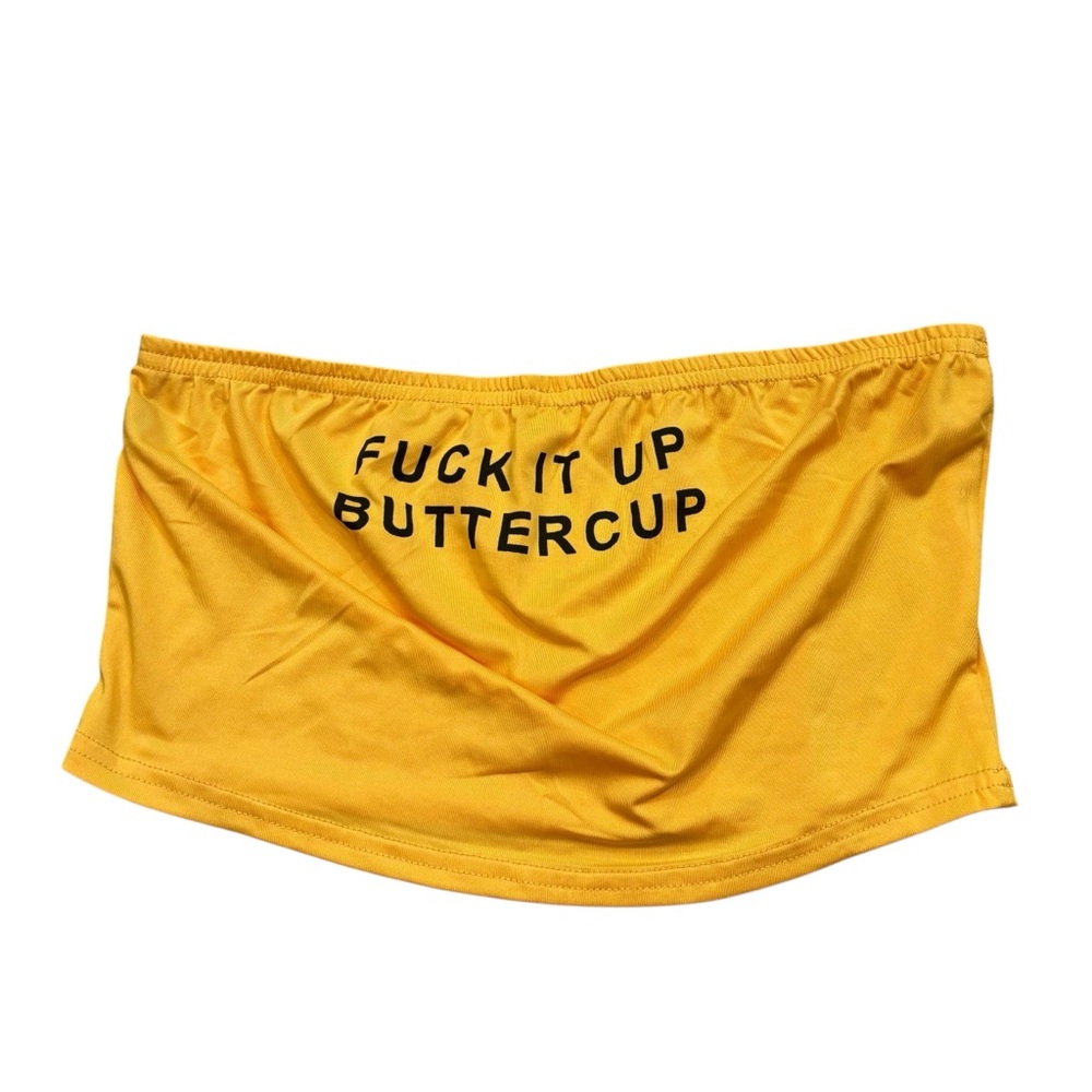 Brand new without Tags Micro Mini Skirt with F* it up Buttercup on the back S